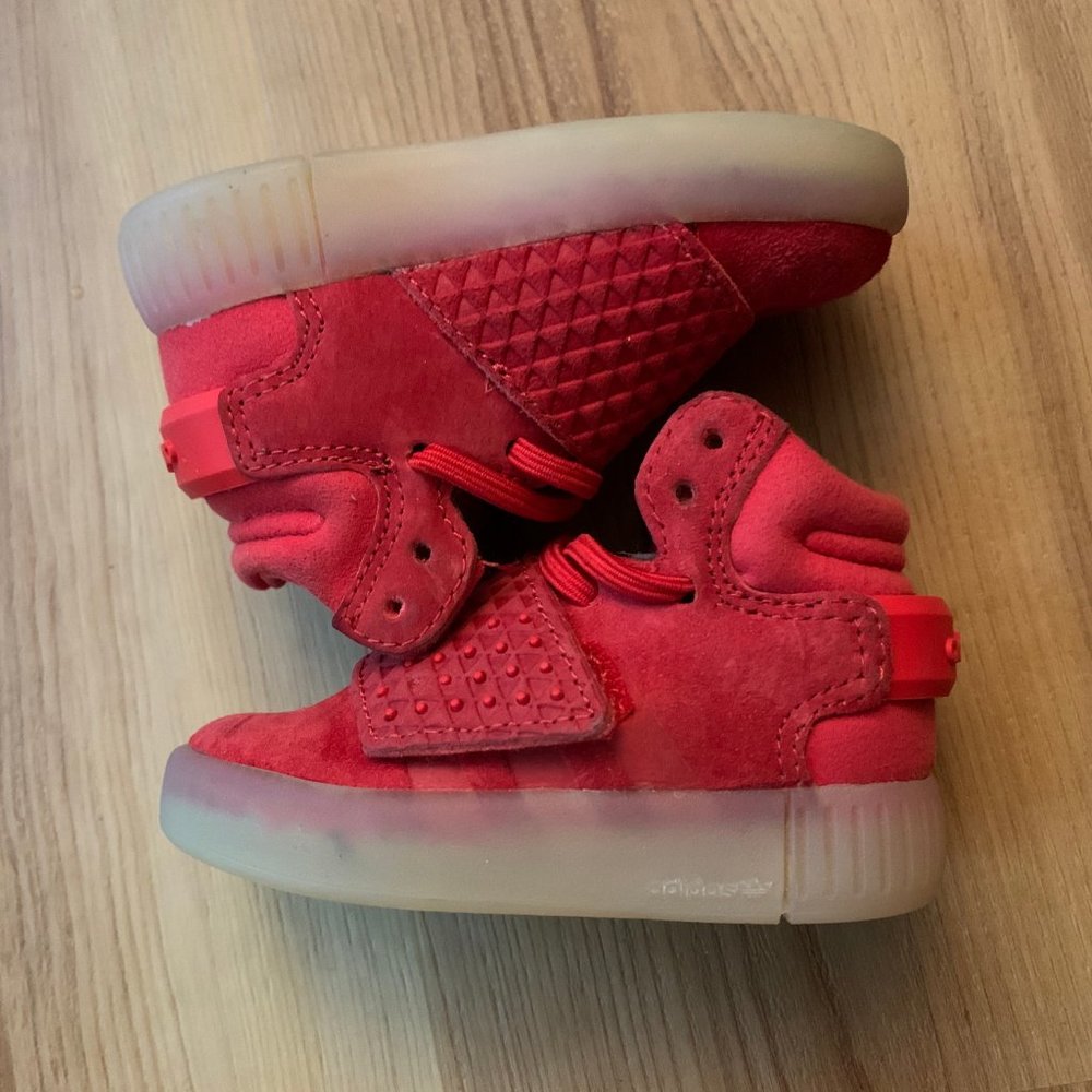 adidas Originals Tubular Invader Red Toddler 4K